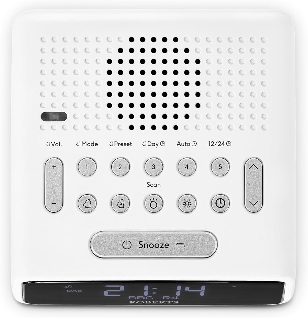 DAB+ FM Digital Clock Radio with Dual Alarm, USB Charging & LCD