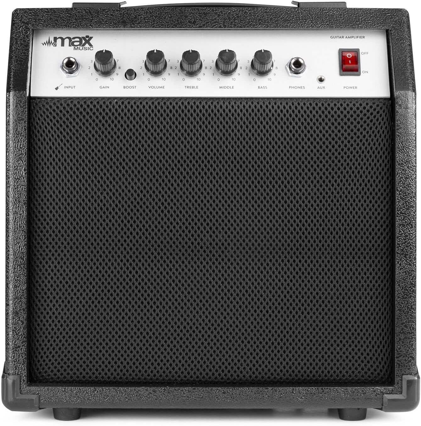 Left Handed Electric Guitar Starter Kit 40W Amp Full Size Black