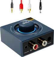 Bluetooth 5.2 HiFi Receiver Black LDAC aptX Long Range RCA 3.5mm