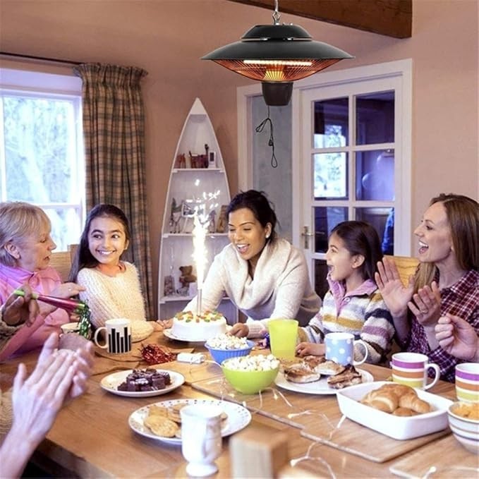 Outdoor Electric Patio Heater 2000W Ceiling Hanging Radiant Garden Balcony