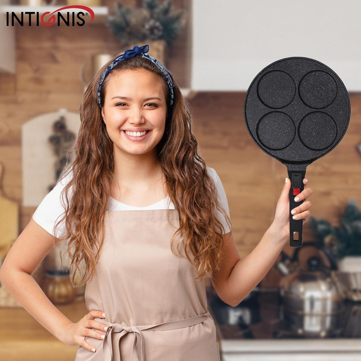 Non-Stick Mini Pancake Pan 26cm 4 & 7 Moulds | Uthappam | Crepe | Induction