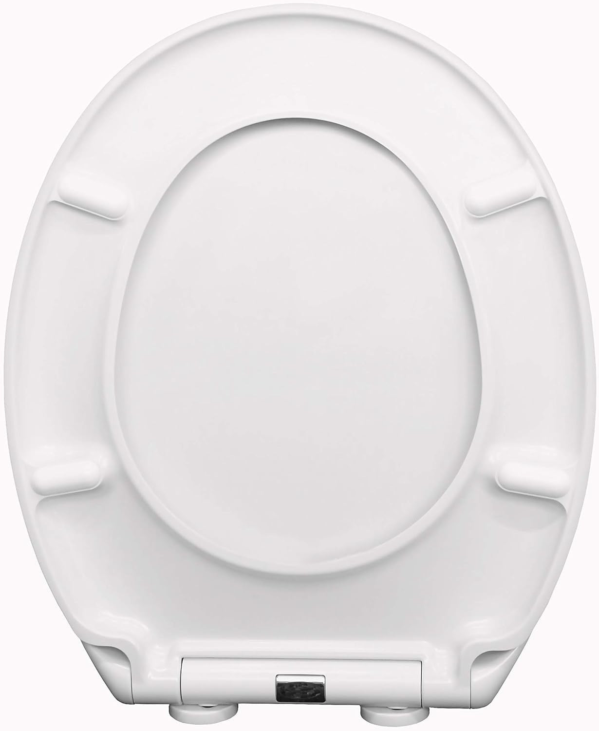 Soft Close Toilet Seat White Oval Quick Release Adjustable Hinges