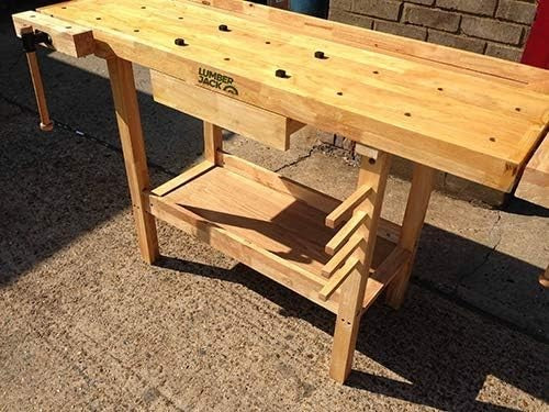 Heavy Duty Woodworking Bench Beech Worktable w/ Clamps Drawer Tool Well 152cm