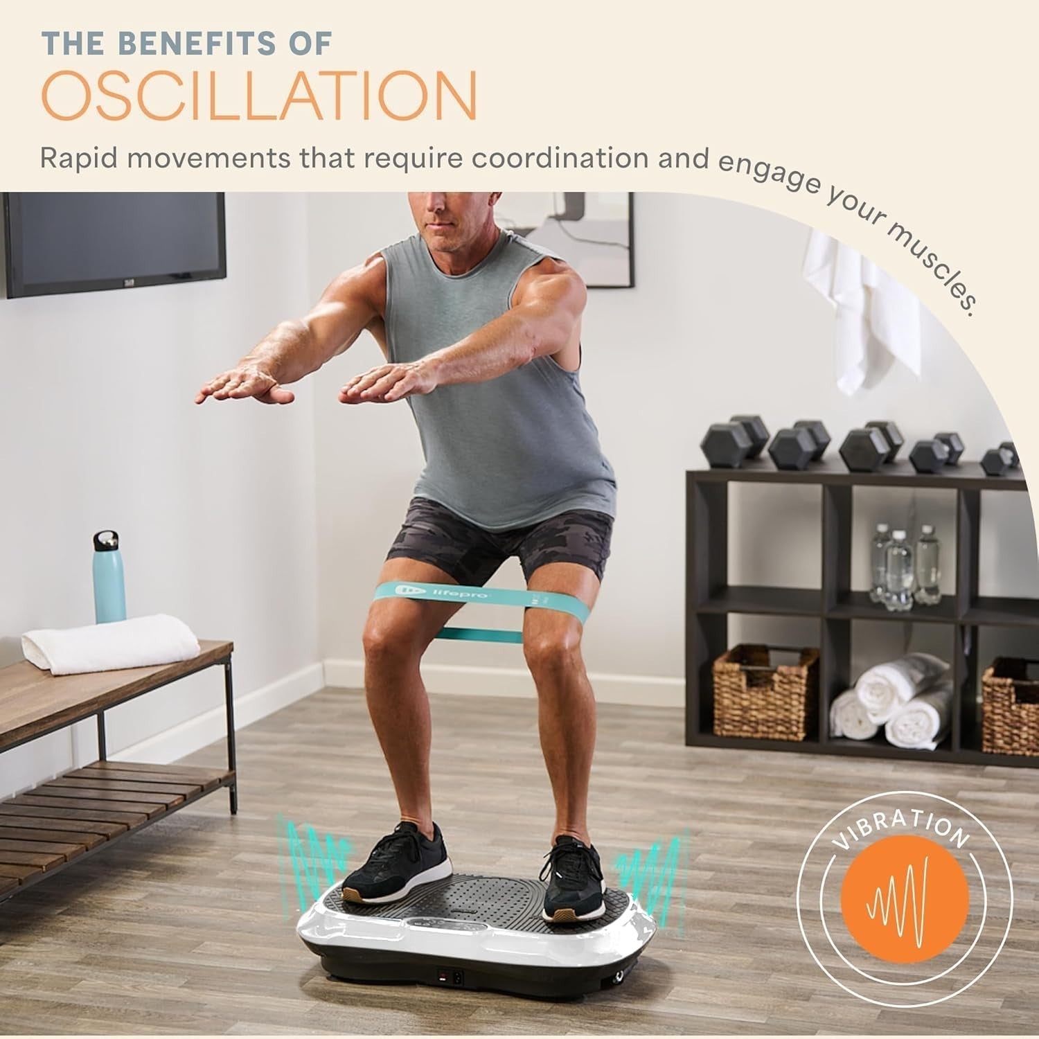 Vibration Plate Exercise Machine 99 Speeds Full Body Workout Home Platform