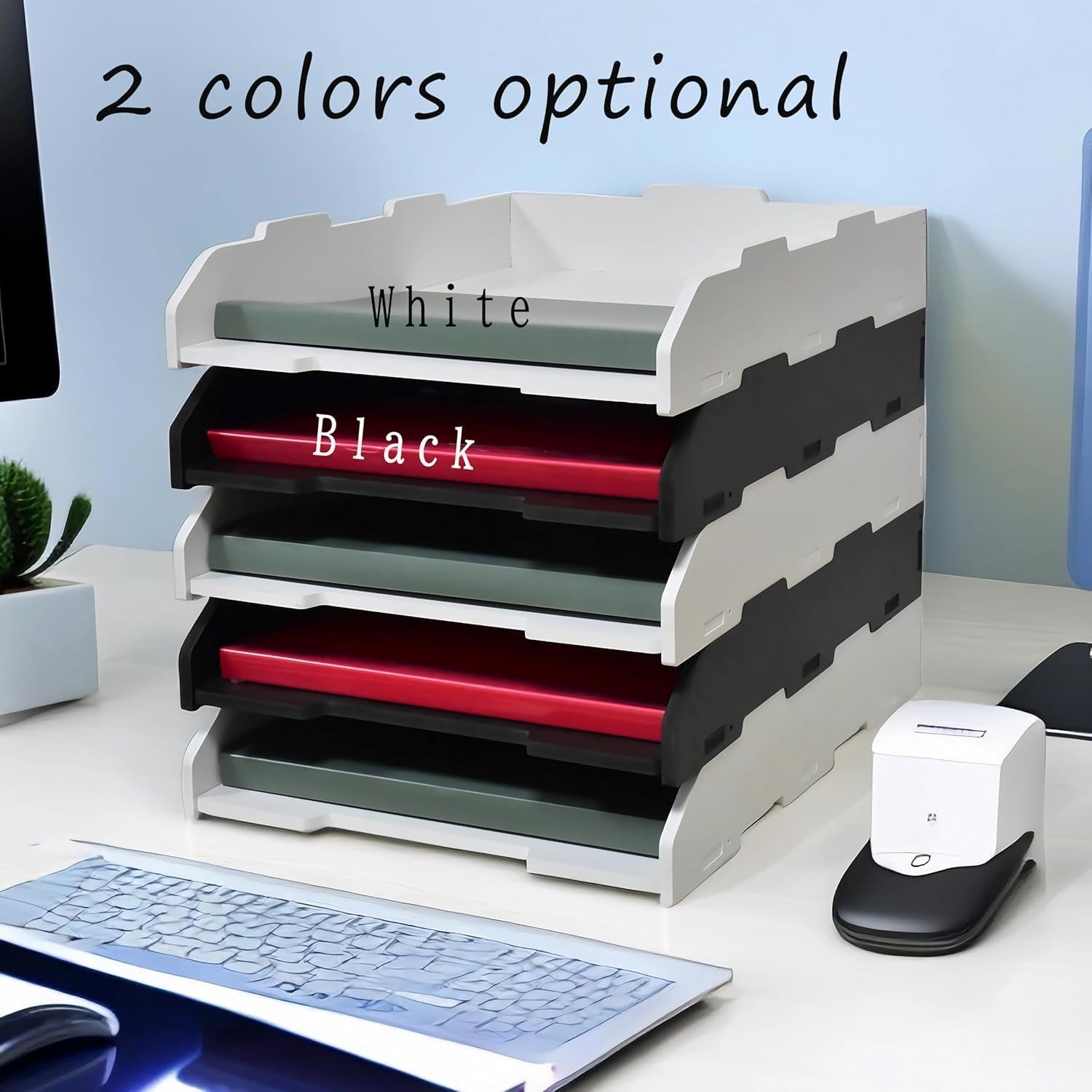 A3 3-Tier Desk File Organizer | Desktop Paper Tray Storage | Office & Home