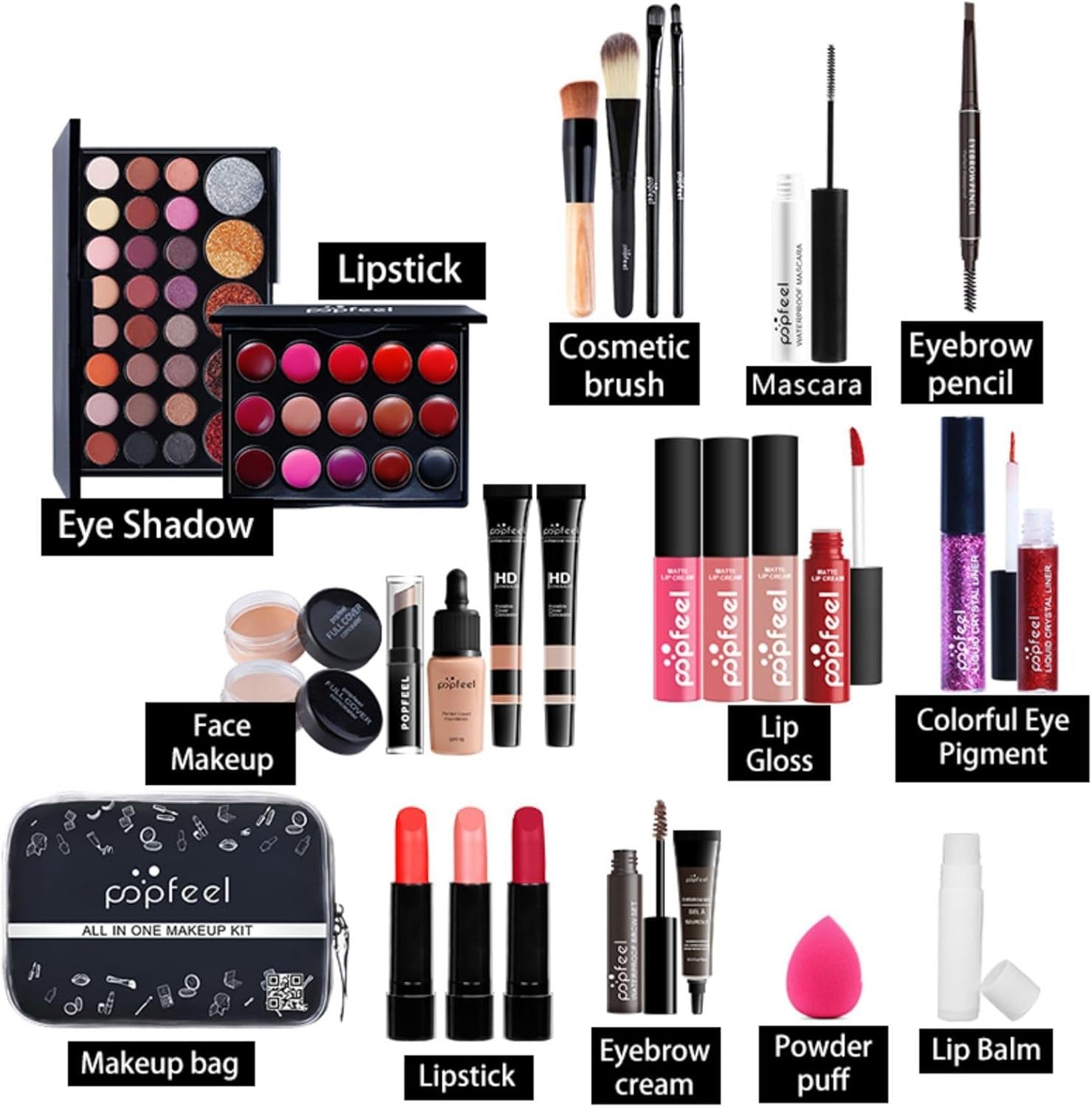 All In One Makeup Set Full Kit Eyeshadow Lipstick Gift