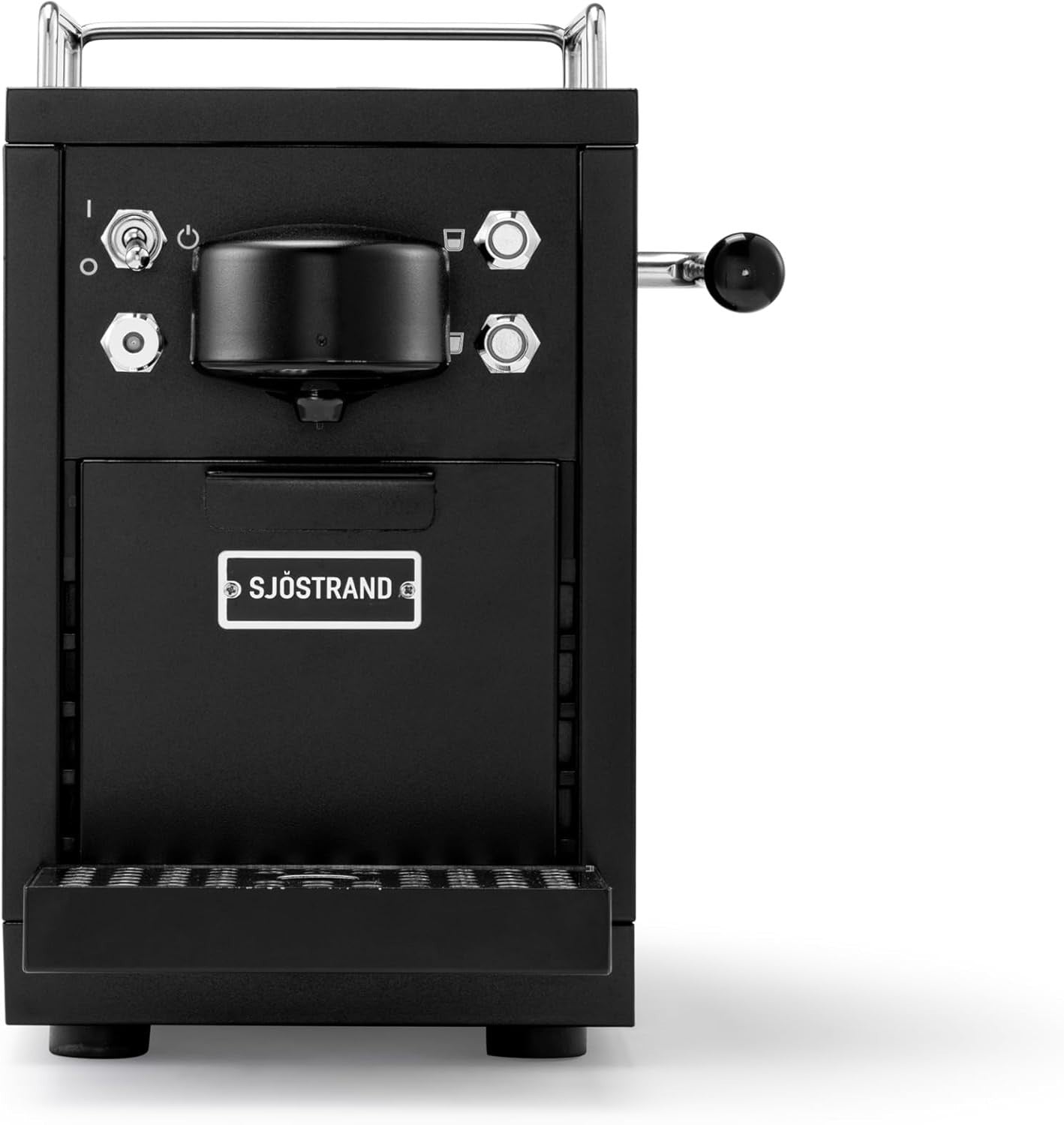 Stainless Steel Capsule Coffee Machine | 19-Bar Espresso, 1.2L Tank, Compact Blk