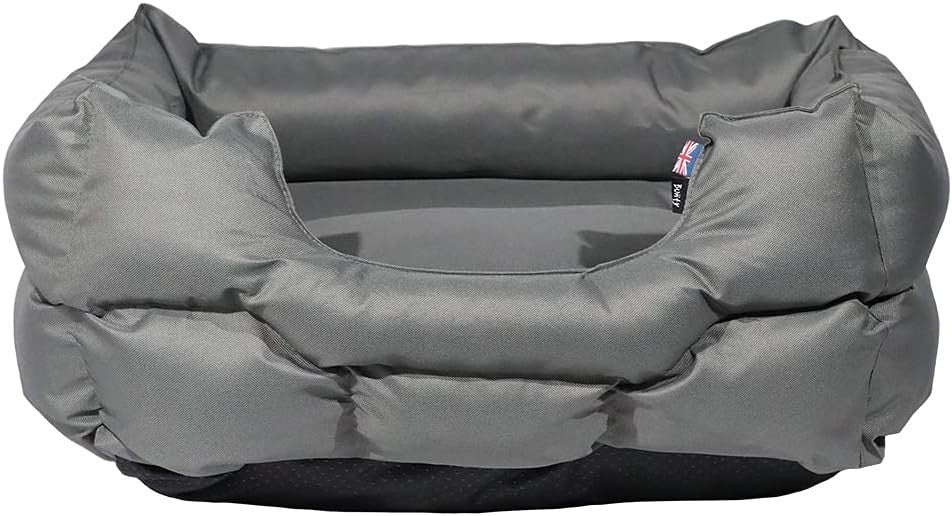 XL Dog Bed 93x75x21cm Washable Water Resistant Non Slip Grey