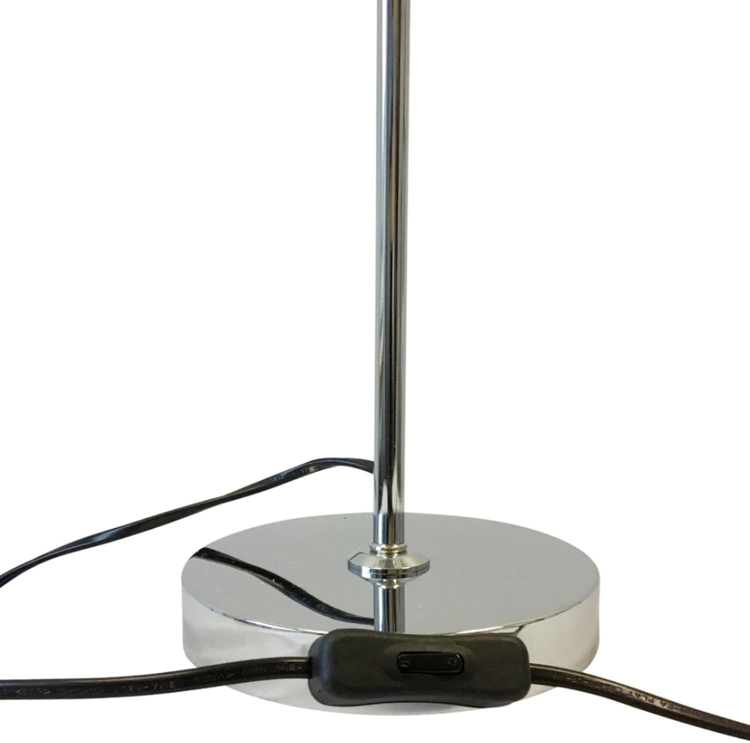 Set of 2 Crystal Table Lamps with Polished Chrome Base & Acrylic Shades