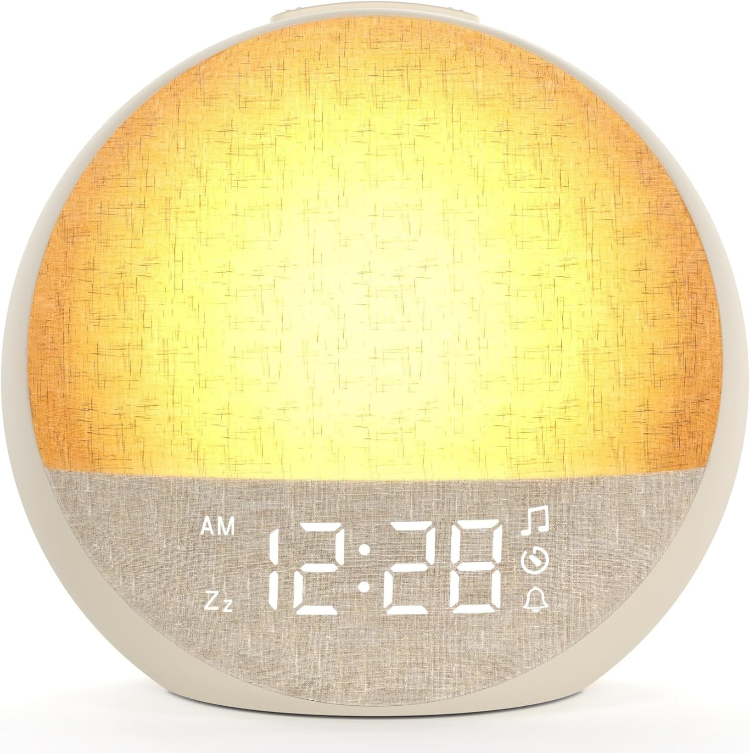 Sunrise Alarm Clock Wake Up Light White Noise Bedside Night Lamp
