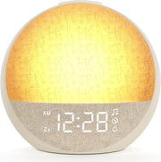 Sunrise Alarm Clock Wake Up Light White Noise Bedside Night Lamp