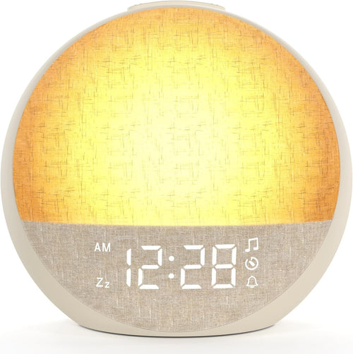 Sunrise Alarm Clock Wake Up Light White Noise Bedside Night Lamp