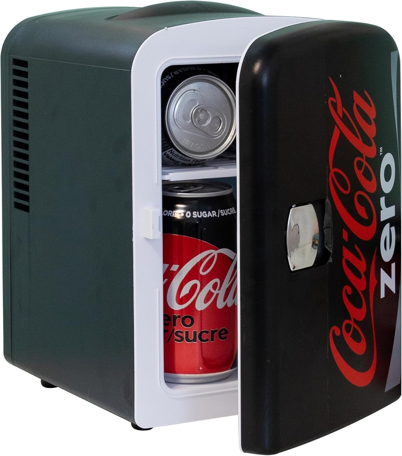 4L Mini Fridge Black Red Portable Cooler and Warmer Tabletop