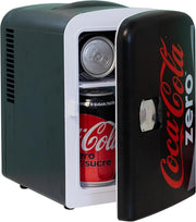4L Mini Fridge Black Red Portable Cooler and Warmer Tabletop