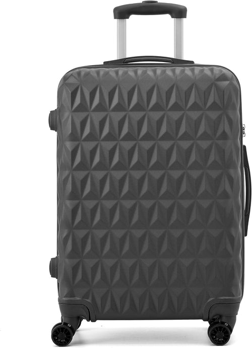 Medium Check In Suitcase 24 Inch ABS Lightweight Travel Trolley 4 Wheels