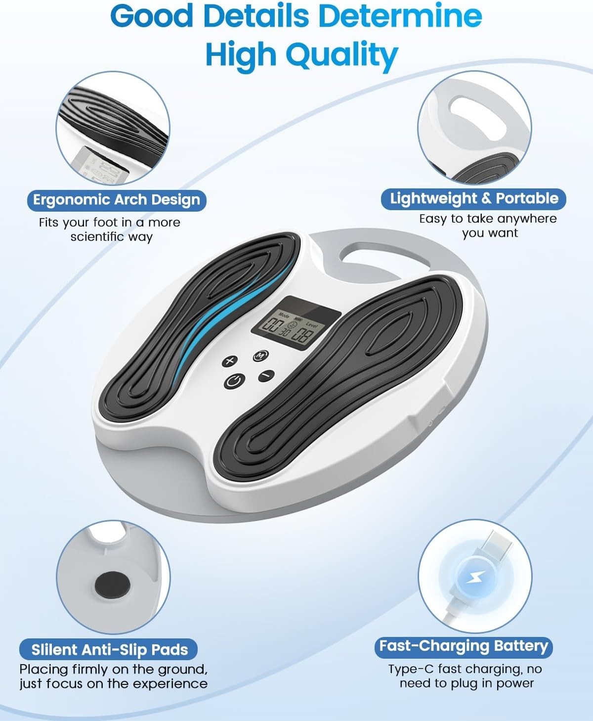 EMS Foot Massager Circulation Booster Pain Relief TENS Pads Machine