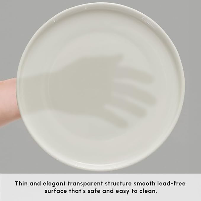 18 Piece Bone China Dinner Set for 6 White Plates Bowls Modern Crockery