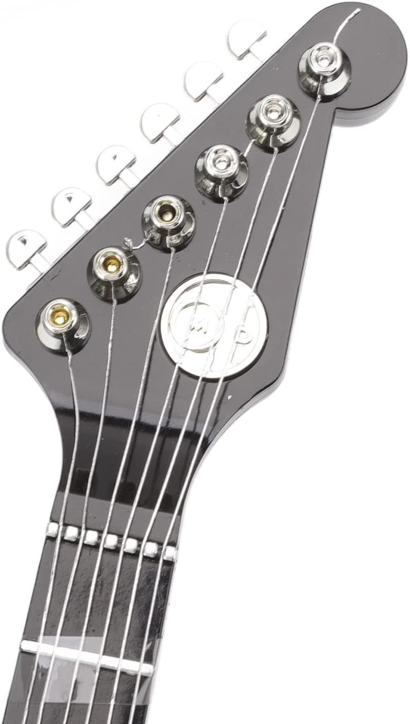 Guitar Shape Wall Clock Retro Music Decor 21cm Silent Art Gift for Players
