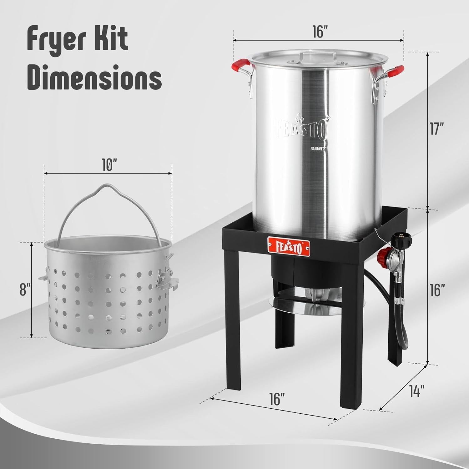 30QT Outdoor Turkey Fryer Propane 50,000BTU Seafood Boiler Kit