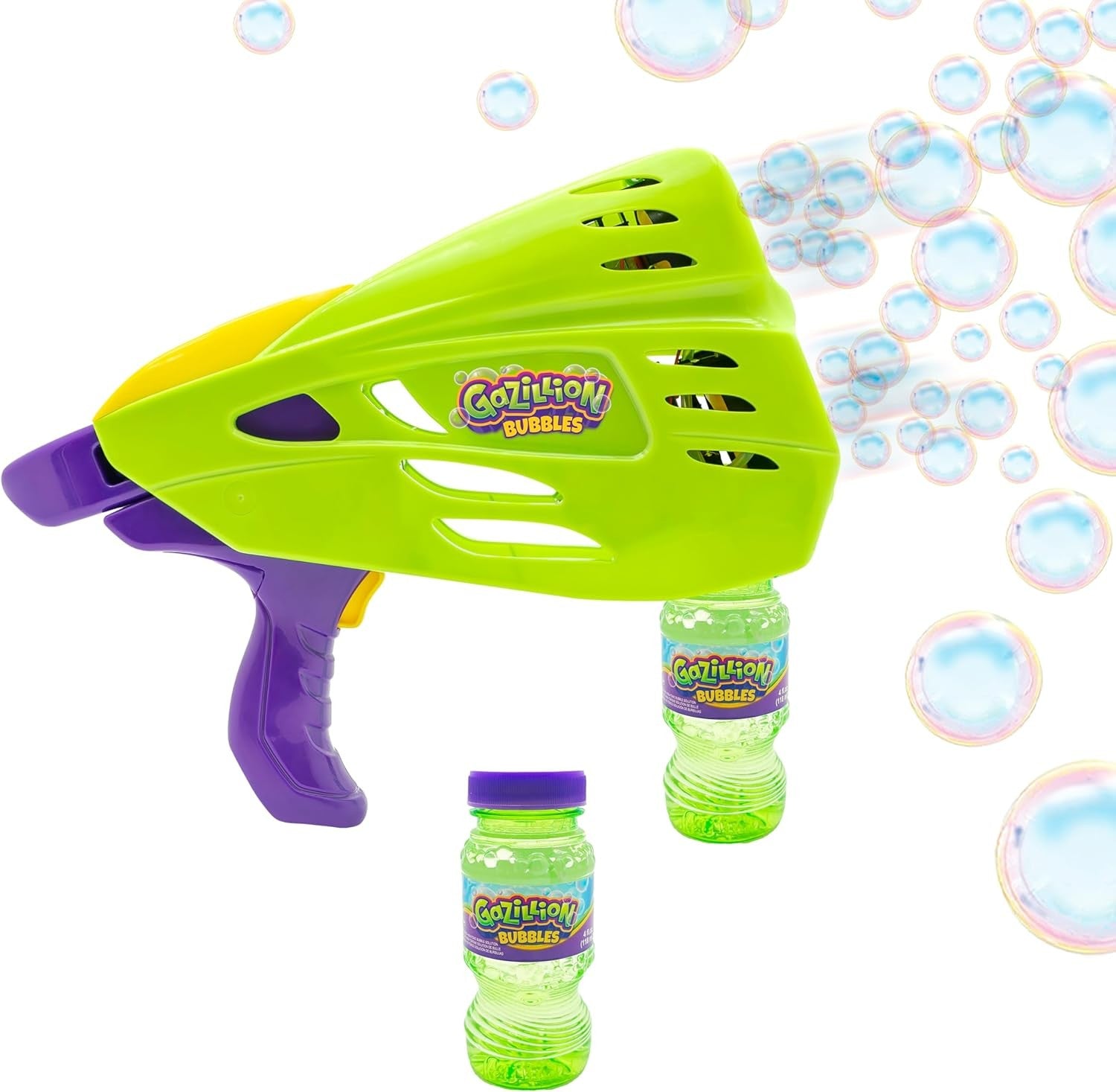 Rechargeable 2 in 1 Bubble Gun Wand LED Light Kids Toy