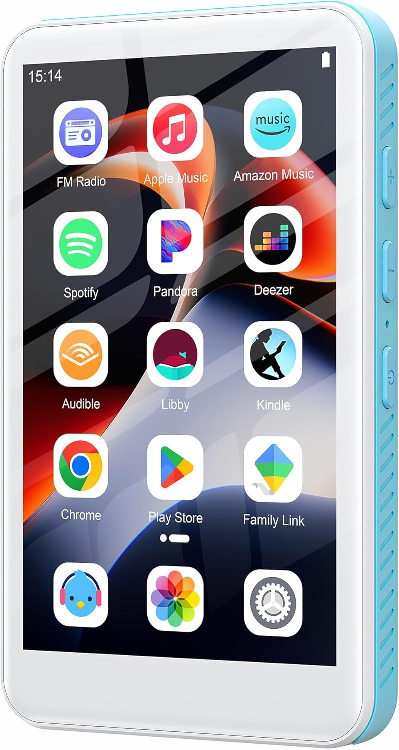 160GB MP3 Player Bluetooth WiFi 4" MP4 Music Player for Kids White