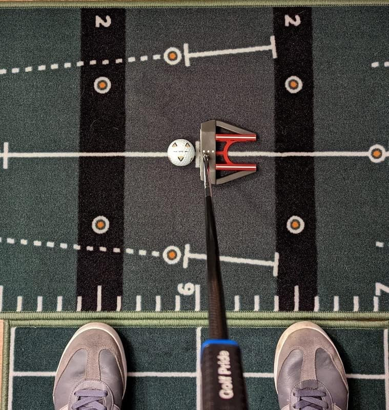 Indoor Golf Putting Mat 10ft Training Green w/ Chipping Game & Targets