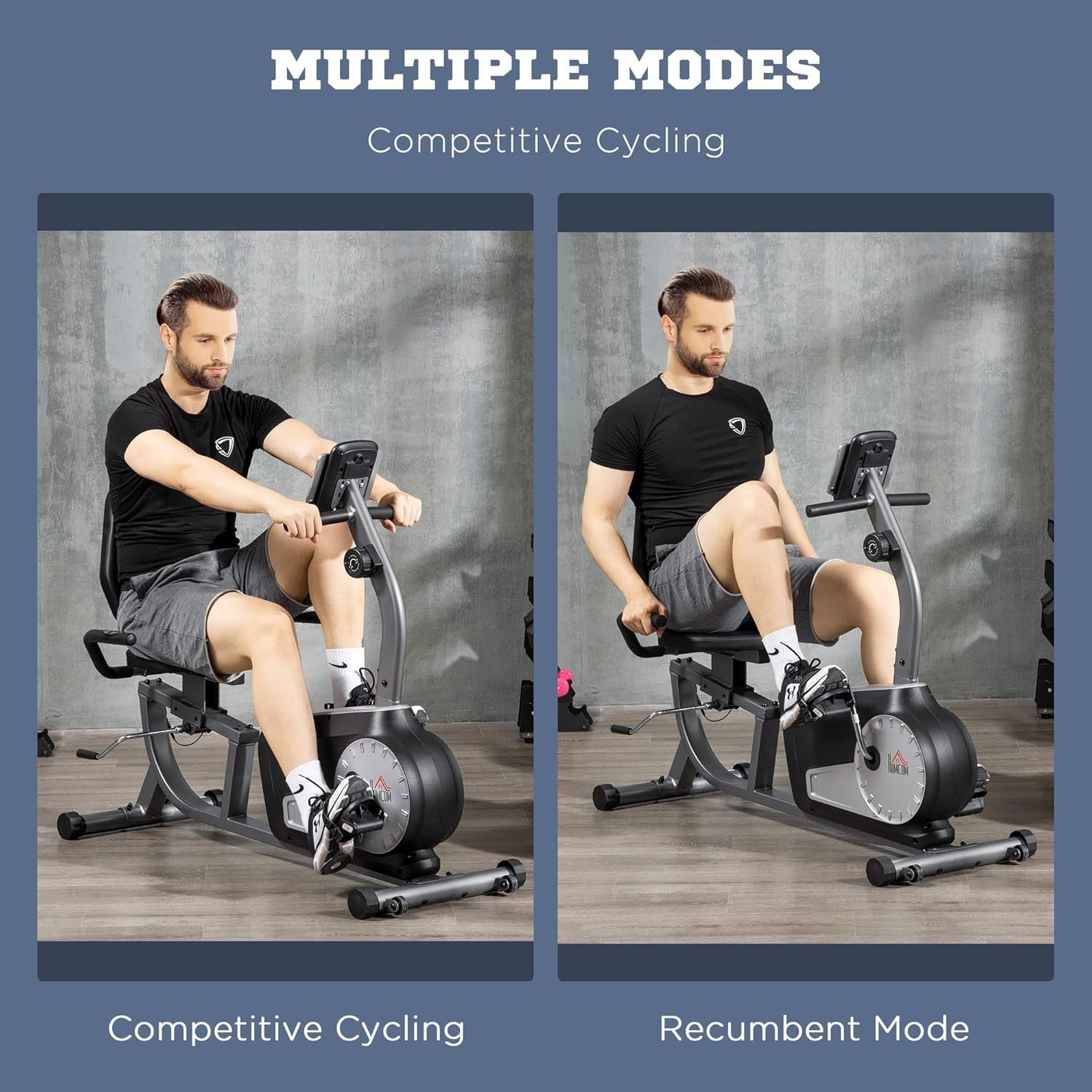 Exercise Bike LCD Display Quiet 8-Level Magnetic Resistance Adjustable Seat Home