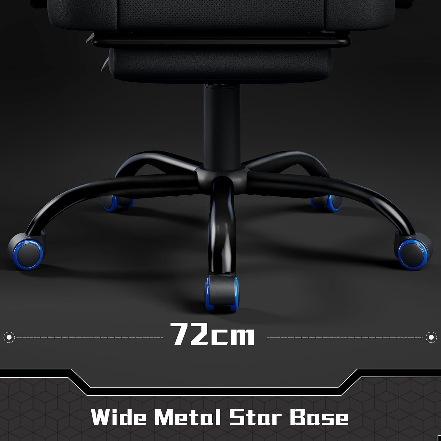 Ergonomic Gaming Chair Footrest Massage Lumbar Support