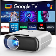 Smart 1080P Projector 1000 ANSI Google TV WiFi Bluetooth 4K