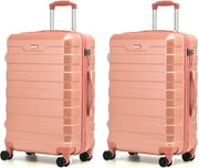 Hard Shell Cabin Suitcase Set 20” x2 Lightweight TSA Lock Spinner Wheels