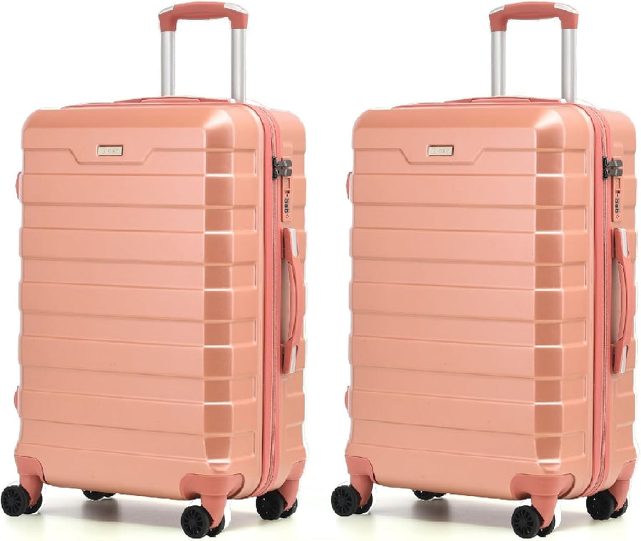 Hard Shell Cabin Suitcase Set 20” x2 Lightweight TSA Lock Spinner Wheels