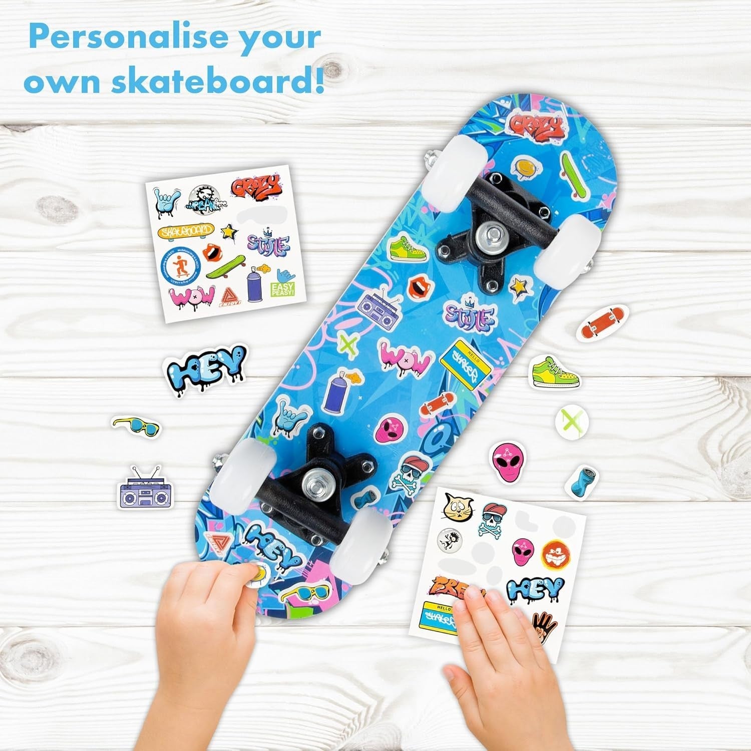 Kids Mini Skateboard 17" Custom Decorate Beginner Board Gift Boys Girls