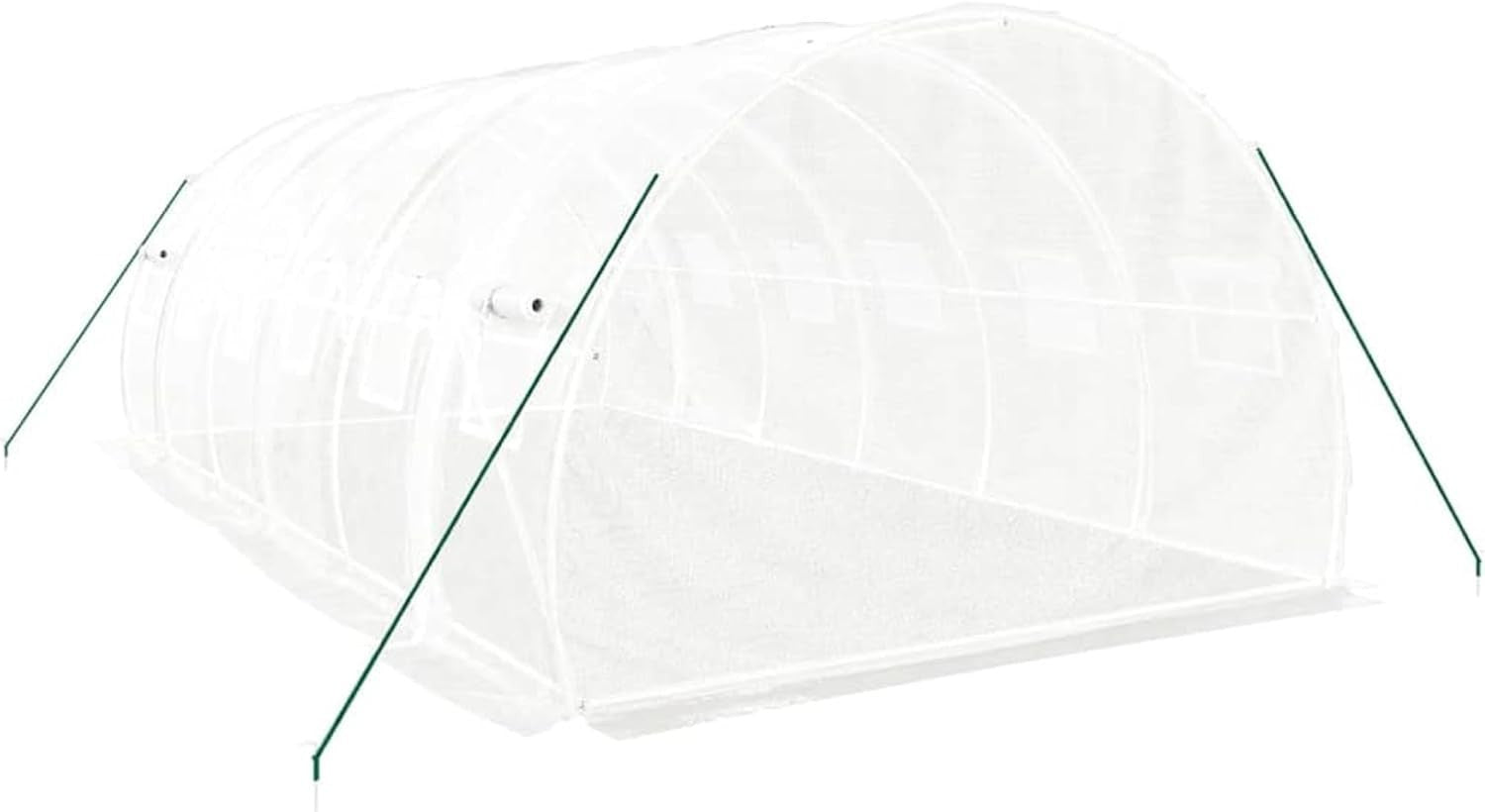 Large Outdoor Walk-In Greenhouse 6x3x2m Steel Frame PE Cover Weatherproof