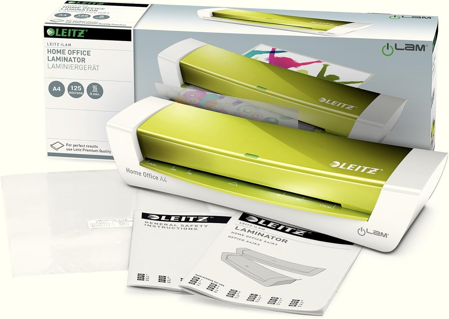 A4 Laminator Machine Fast Warm Up Auto Shut Off 80–125 Mic Home Office
