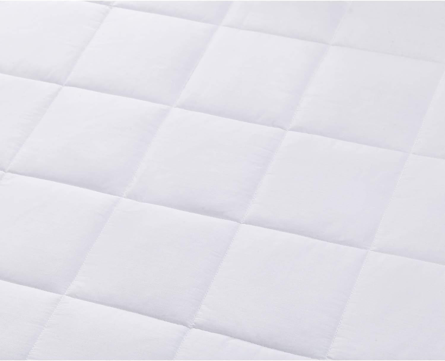 Weighted Blanket 60x80", 15lbs Cotton Glass Beads, Breathable, White