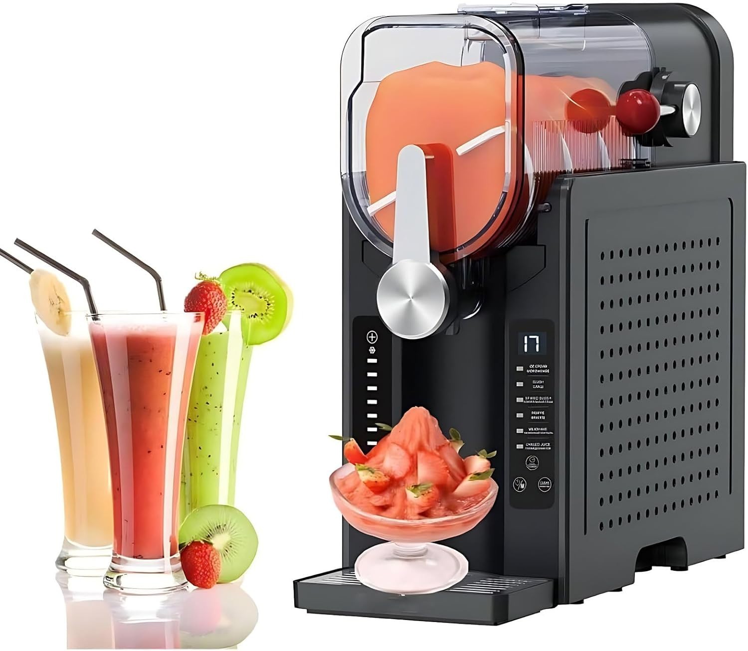 Slush Machine Frozen Drink Maker 1.6L LED Touch No Ice 6 Presets