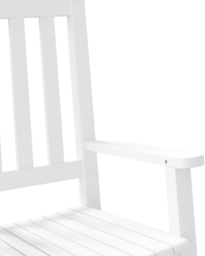 Rocking Chair for Kids Indoor/Outdoor - White Solid Wood, Safe & Durable