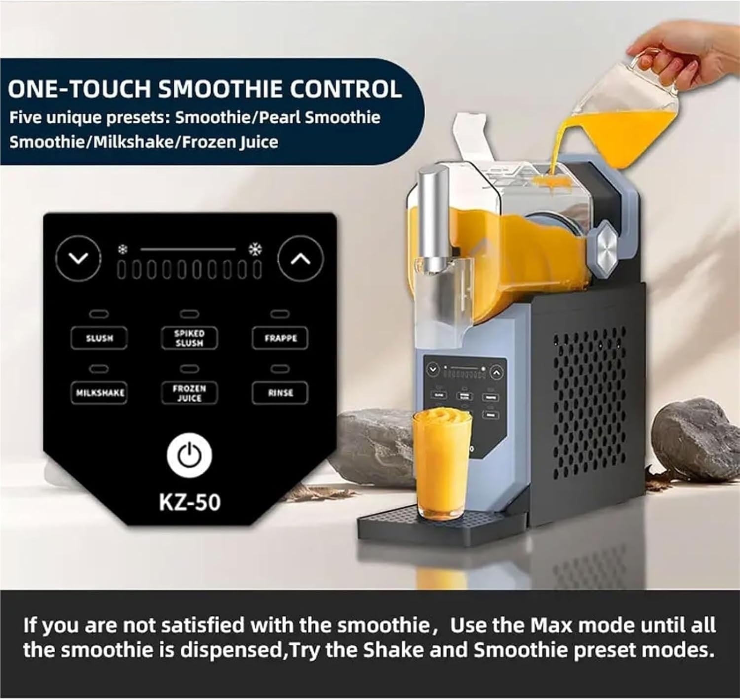 Slushie Machine No Ice Needed Frozen Drink Maker 5 Presets Self Cleaning