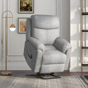 Electric Riser Recliner Chair Massage Lift Armchair Grey for Elderly Lounge