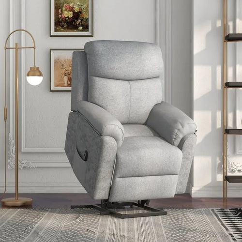 Electric Riser Recliner Chair Massage Lift Armchair Grey for Elderly Lounge