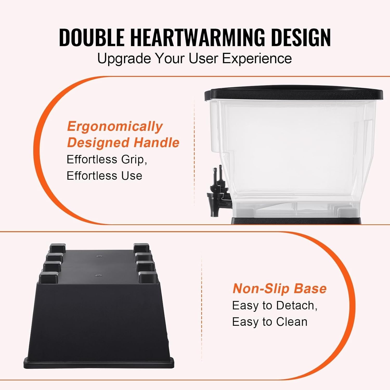 Double Drink Beverage Dispenser 20L | Dual Tank Juice Lemonade Iced Tea Stand