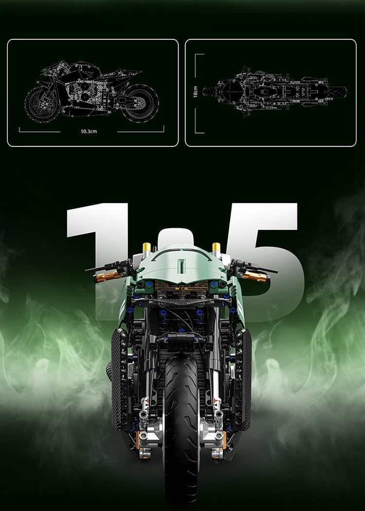 Motorcycle Building Blocks Toy Kit for Adults & Kids – 2176 PCS Fun Set