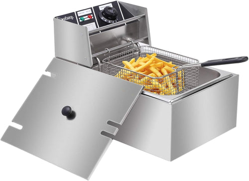 Electric Deep Fat Fryer 6L 2500W Stainless Steel Easy Clean