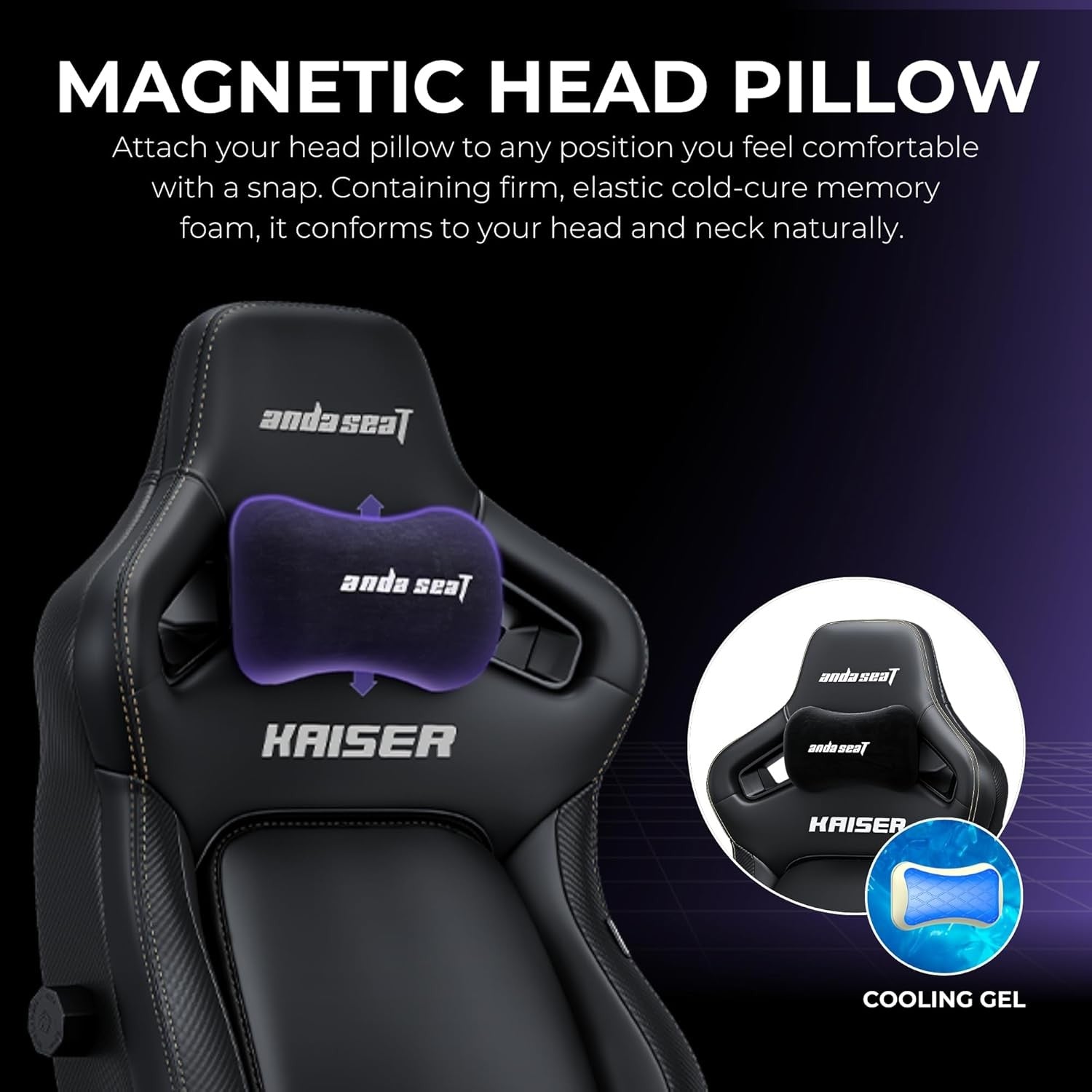 XL Ergonomic Gaming Chair Reclining Pop-Out Lumbar Purple