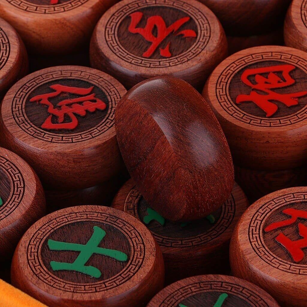 Rosewood Chinese Chess Travel Set Xiangqi Strategy Board Game Gift