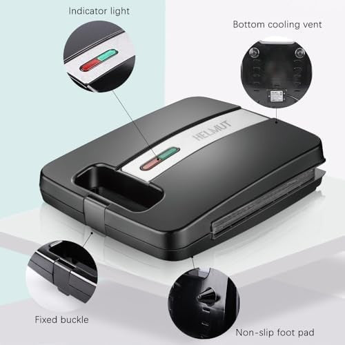 Steak Press Grill with Removable Non-Stick Plates Panini & Sandwich Maker