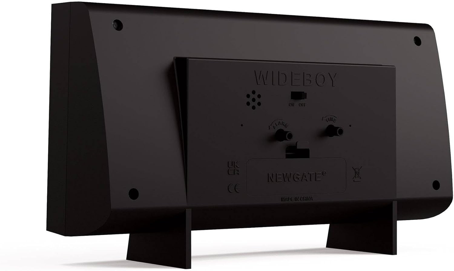 Retro Rectangular Alarm Clock Analogue Bedside Desk Mantel Black