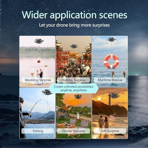 Drone Airdrop System for Avata 2 Payload Release 4K Action Camera Mount 75g