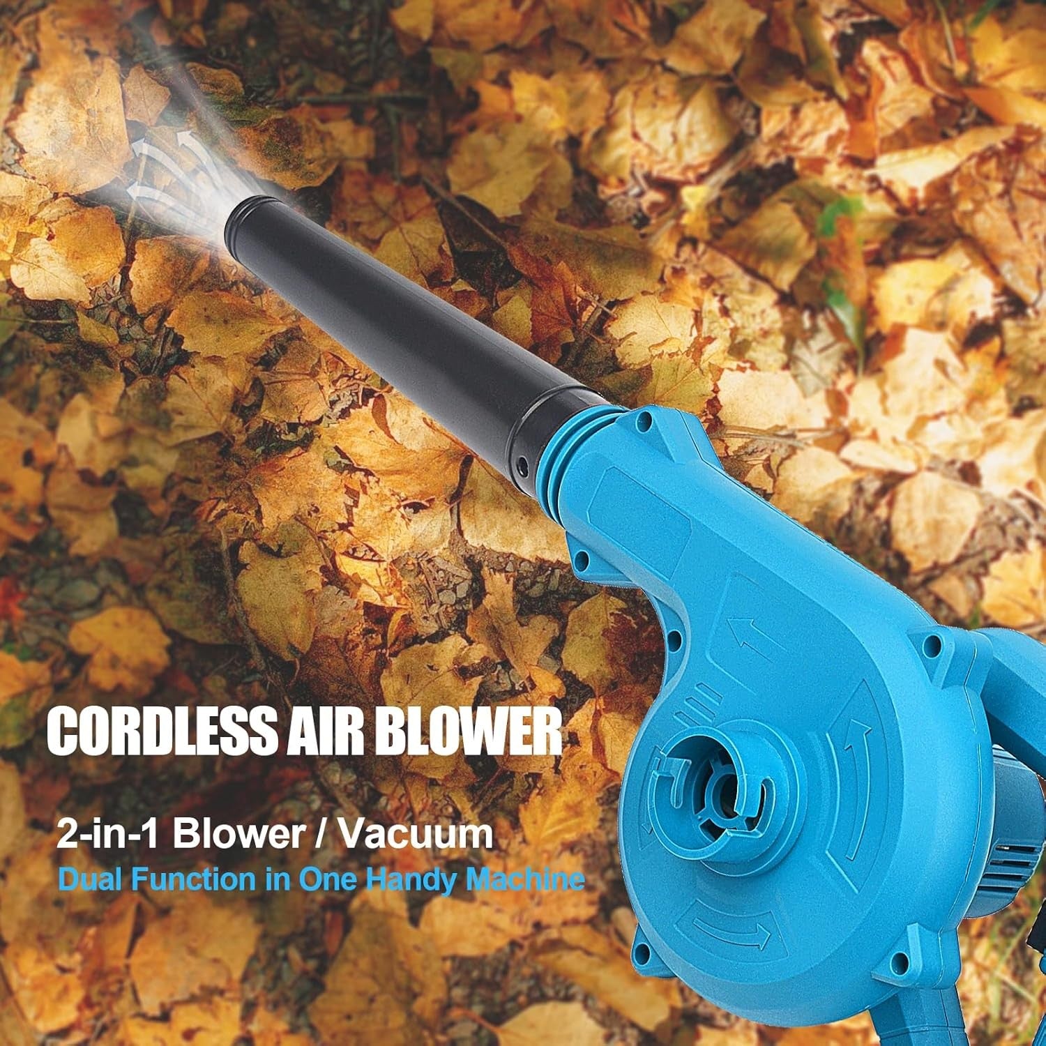 Cordless Leaf Blower 18V Battery Powered Lightweight Electric Air Duster Tool