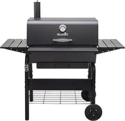 Large Charcoal BBQ Grill with Adjustable Grate & Side Shelf | Outdoor Smoker